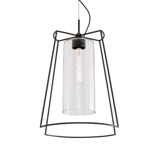 Cere One Light Pendant in Matte Black (185|5389-MB-CL)