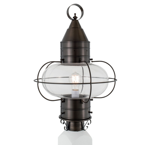 Classic Onion One Light Post Mount in Bronze With Clear Glass (185|1510-BR-CL)