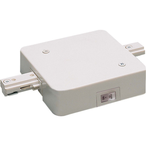 Track Syst & Comp-1 Cir In-Line Feed W/ Circuit Limiter, 14 Amps, 1 Circuit Track in White (167|NT-358W/14A)