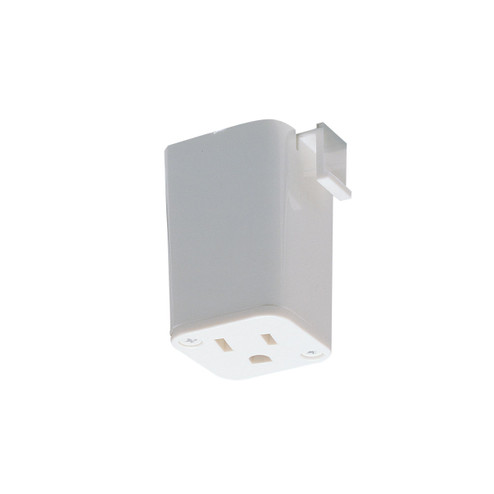 Track Syst & Comp-1 Cir Outlet Adaptor, 1 Or 2 Circuit Track in White (167|NT-327W)