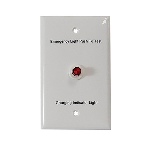 Exit & Emer- Accessories Replacement Face Plate And Test Switch in White (167|NEPKA-07LEDFPTS)