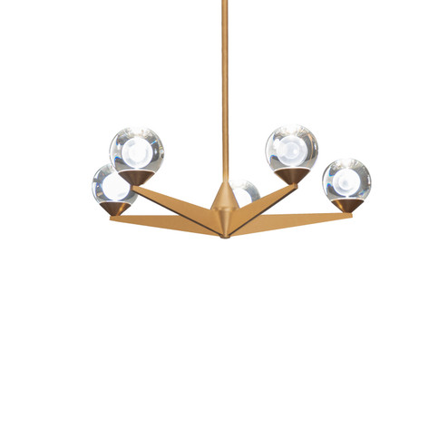 Double Bubble LED Chandelier in Aged Brass (281|PD-82024-AB)