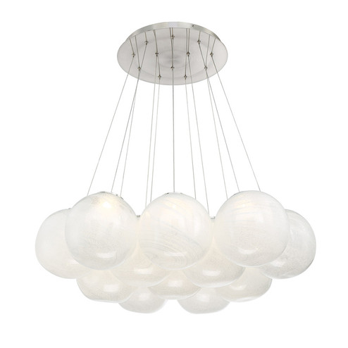 Cosmic LED Chandelier in Brushed Nickel (281|PD-28812-BN)