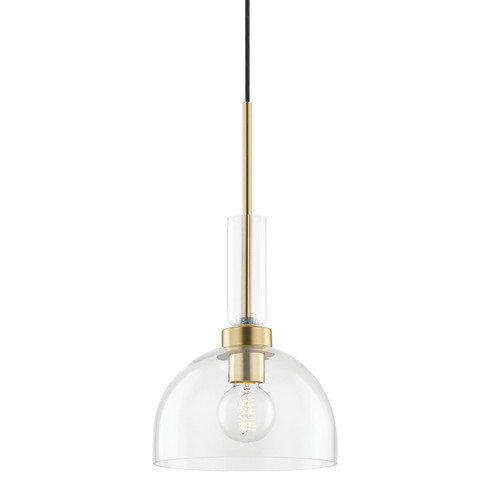 Tabitha One Light Pendant in Aged Brass (428|H384701-AGB)