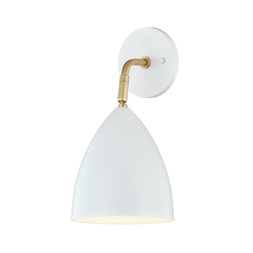 Gia One Light Wall Sconce in Aged Brass/Soft Off White (428|H308101-AGB/WH)