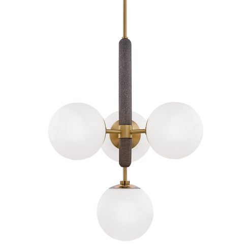 Brielle Four Light Chandelier in Aged Brass (428|H289804-AGB)