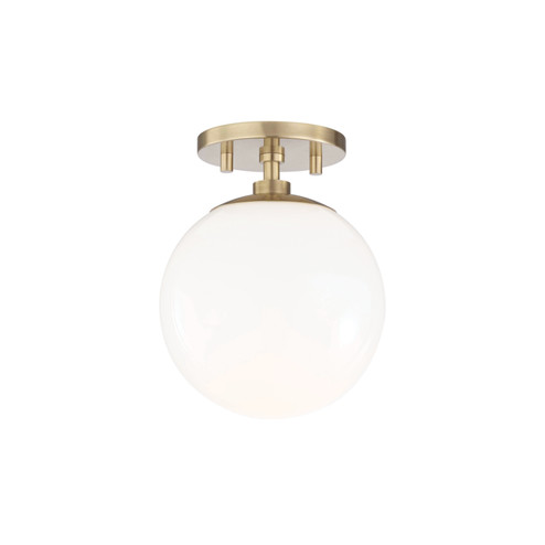 Stella One Light Semi Flush Mount in Aged Brass (428|H105601-AGB)