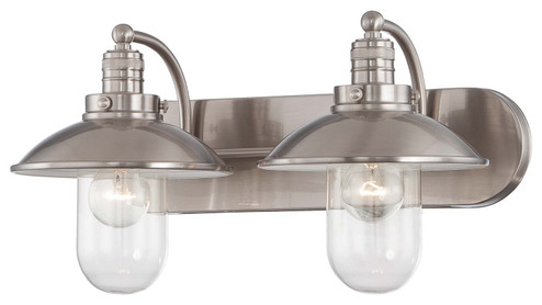 Downtown Edison Two Light Bath in Brushed Nickel (7|5132-84)