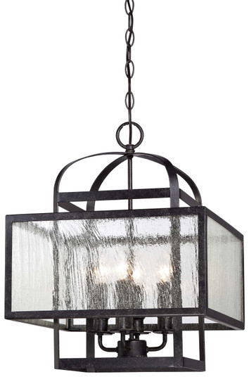 Camden Square Four Light Mini Chandelier in Aged Charcoal (7|4875-283)