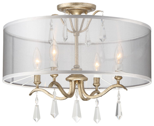 Laurel Estate Four Light Semi Flush Mount in Brio Gold (7|4443-582)