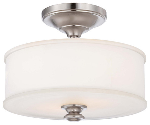 Harbour Point Two Light Semi Flush Mount in Brushed Nickel (7|4172-84)