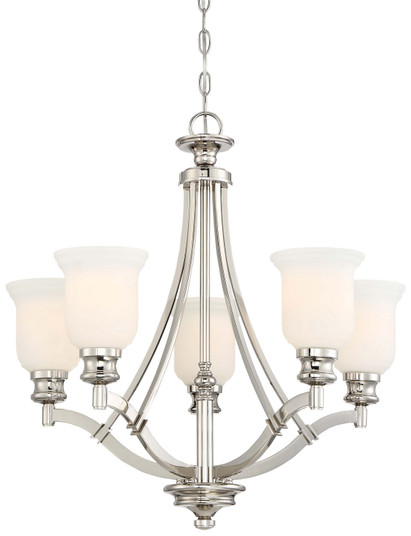 Audrey'S Point Five Light Chandelier in Polished Nickel (7|3295-613)