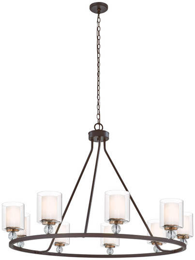 Studio 5 Nine Light Chandelier in Painted Bronze W/Natural Brush (7|3087-416)