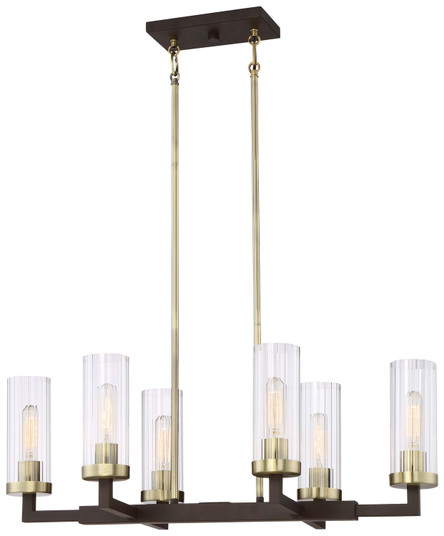 Ainsley Court Six Light Island Pendant in Aged Kinston Bronze W/Brushed (7|3046-560)