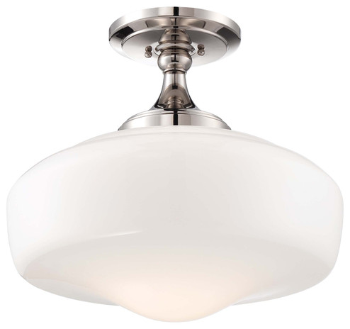 One Light Semi Flush Mount in Polished Nickel (7|2259-613)