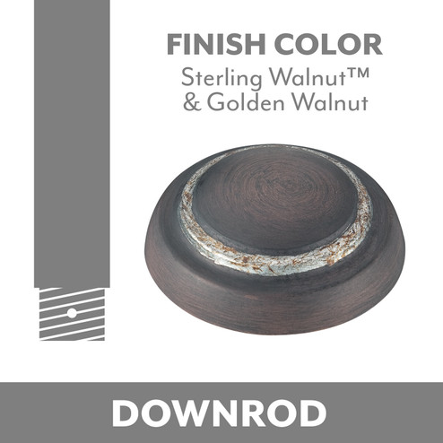 Minka Aire Ceiling Fan Downrod in Sterling Walnut/Golden Walnut (15|DR512-STW/GOW)