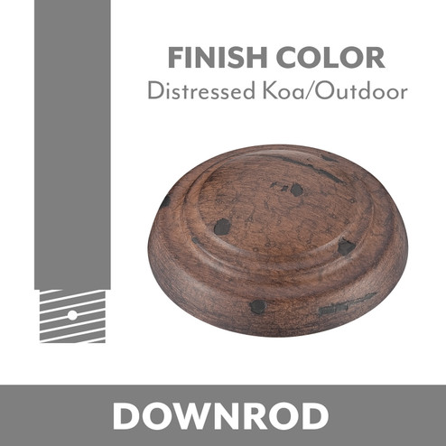 Minka Aire Ceiling Fan Downrod in Distress Koa/Outdoor (15|DR506-ODK)