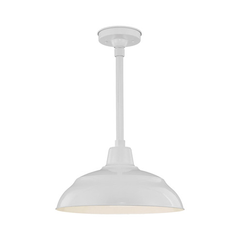 R Series One Light Pendant in White (59|RWHS17-WH)
