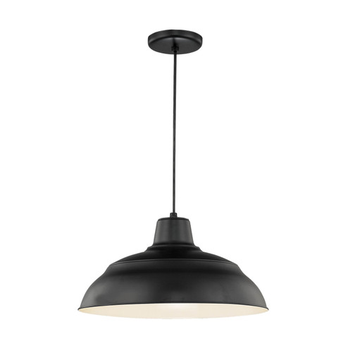 R Series One Light Pendant in Satin Black (59|RWHC17-SB)