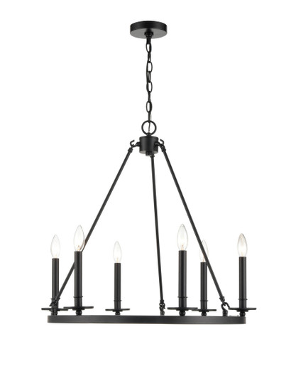 Florence Six Light Chandelier in Matte Black (59|6706-MB)