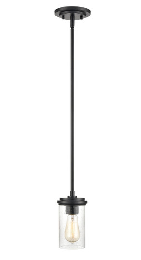 Taos One Light Mini Pendant in Matte Black/Wood Grain (59|3811-MB)