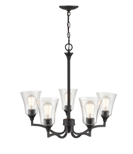 Caily Five Light Chandelier in Matte Black (59|2115-MB)