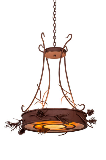 Woodland Pine Four Light Inverted Pendant in Rust (57|99449)