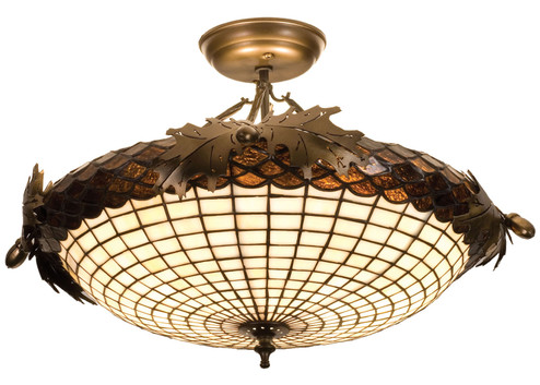 Greenbriar Oak Two Light Semi-Flushmount in Antique Copper (57|98966)