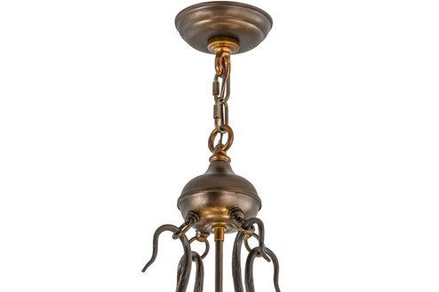 Antique Copper Six Light Inverted Pendant Hardware in Antique Copper (57|98896)