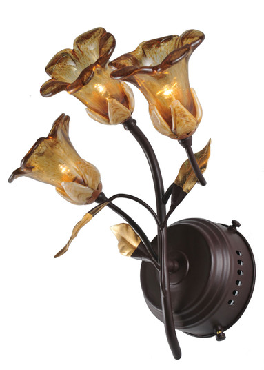 Celestial Bouquet Three Light Wall Sconce in Mahogany Bronze (57|82752)