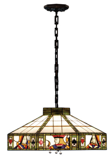 Poker Face Three Light Pendant in Mahogany Bronze (57|82117)