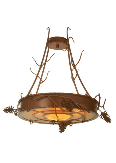 Woodland Pine Four Light Inverted Pendant in Rust (57|81787)