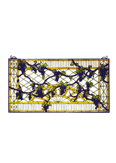 Grape Diamond Trellis Window in Beige Purple Ha (57|79789)