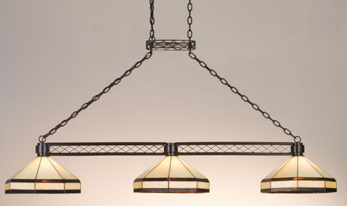 Topridge Three Light Island Pendant in Craftsman Brown (57|72558)