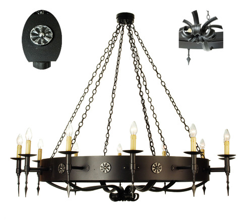 Warwick 12 Light Chandelier in Dark Roast (57|67720)