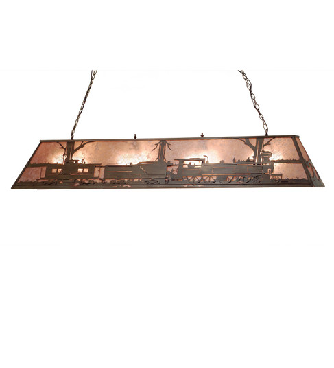 Train 11 Light Pendant in Antique Copper/Silver Mica (57|65627)