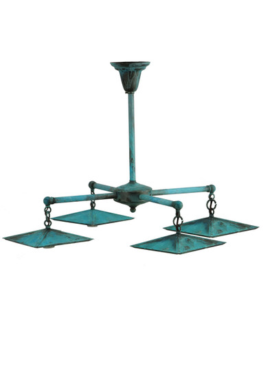 Metro Fusion Four Light Chandelier Hardware in Verde (57|62743)