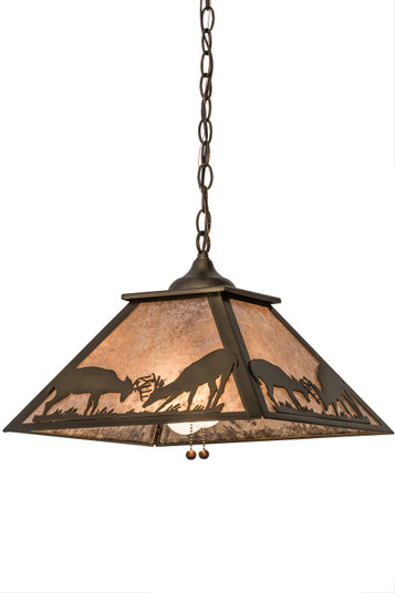 Battling Bucks Two Light Pendant in Antique Copper (57|57177)