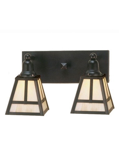 T'' Mission'' Two Light Wall Sconce in Craftsman Brown (57|52448)