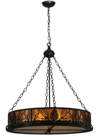 Mountain Pine Six Light Inverted Pendant in Black Metal (57|50118)