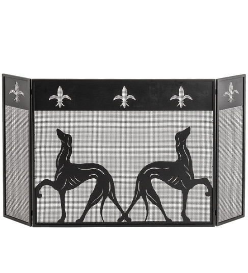 Greyhound Fireplace Screen in Black (57|29440)