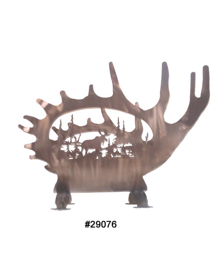 Moose Antler Log Holder in Antique Copper (57|29076)