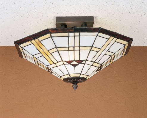 Arrowhead Mission Two Light Flushmount in Ca Beige Amber (57|28284)