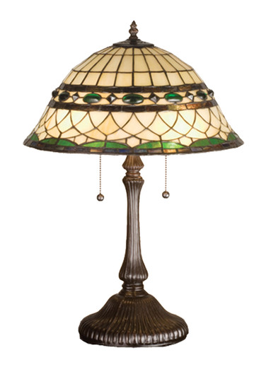 Tiffany Roman Two Light Table Lamp in Beige Green Pbagwr Green (57|27538)