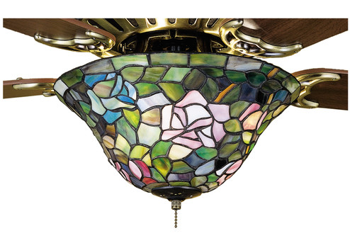 Tiffany Rosebush Fan Light Fixture in Purple/Blue Burgundy Pink Purple/Blue (57|27448)