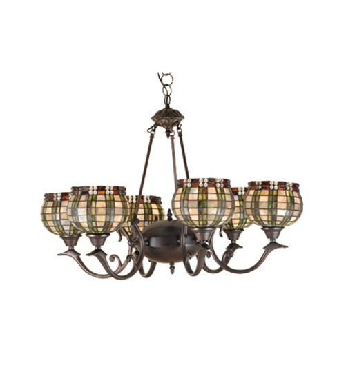 Jeweled Basket Six Light Chandelier in Mahogany Bronze (57|27404)