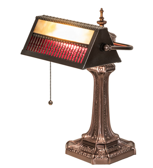 Gothic One Light Banker's Lamp in Mahogany Bronze (57|252221)