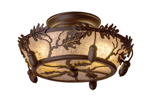 Oak Leaf & Acorn Two Light Flushmount in Oil Rubbed Bronze (57|250665)