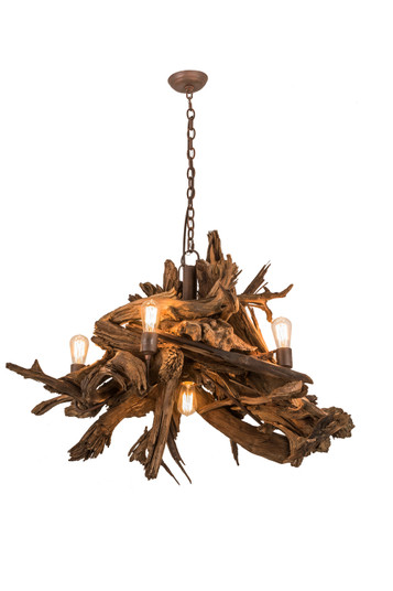 Driftwood Six Light Chandelier in Rust,Natural Wood (57|248859)