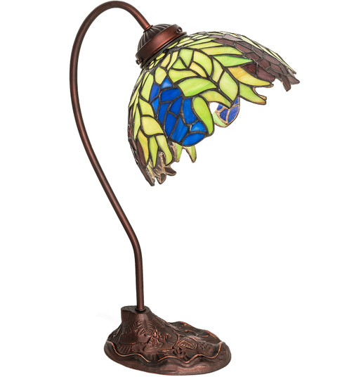 Tiffany Honey Locust One Light Desk Lamp in Mahogany Bronze (57|247919)